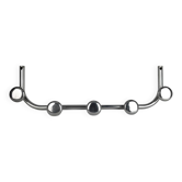 Curved coat rack in chrome-plated aluminum