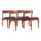 Chaises de salle à manger modèle 49 du milieu du siècle en teck et cuir par Erik Buch pour OD Møbler, années 1960.
