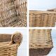 Panier Vintage Anse Rangement Mid Century Panier en osier tressé marron Travail manuel Hygge Skandi
