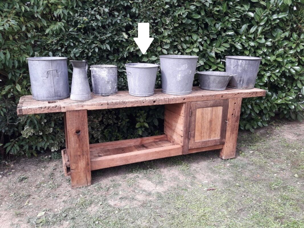 Washing machine h30cm in zinc garden