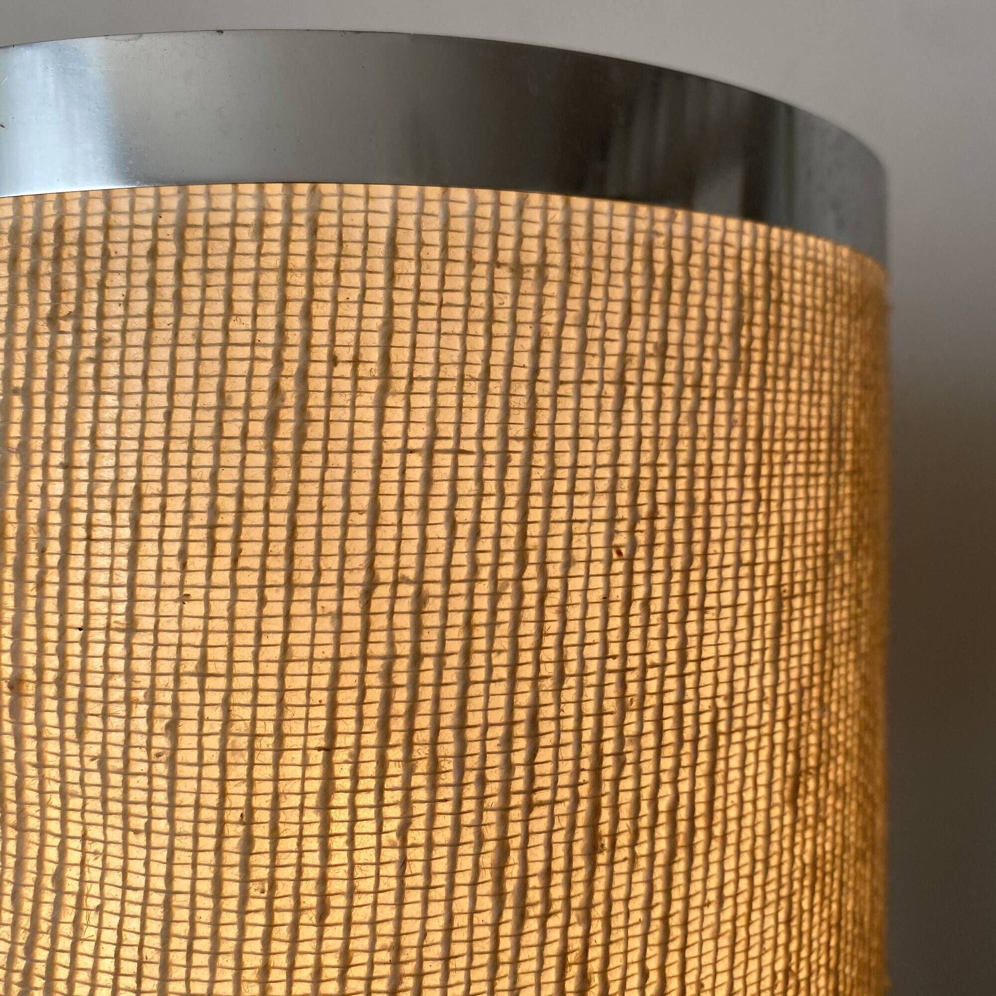 Lampe vintage  33 cm en bois et chrome années 70