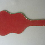 Hand glass mirror beveled art deco 13x28cm