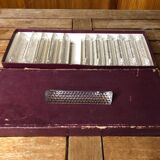 Old series of 12 vintage molded glass knife holders #a523