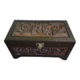 Old large carved wooden chest imported from china