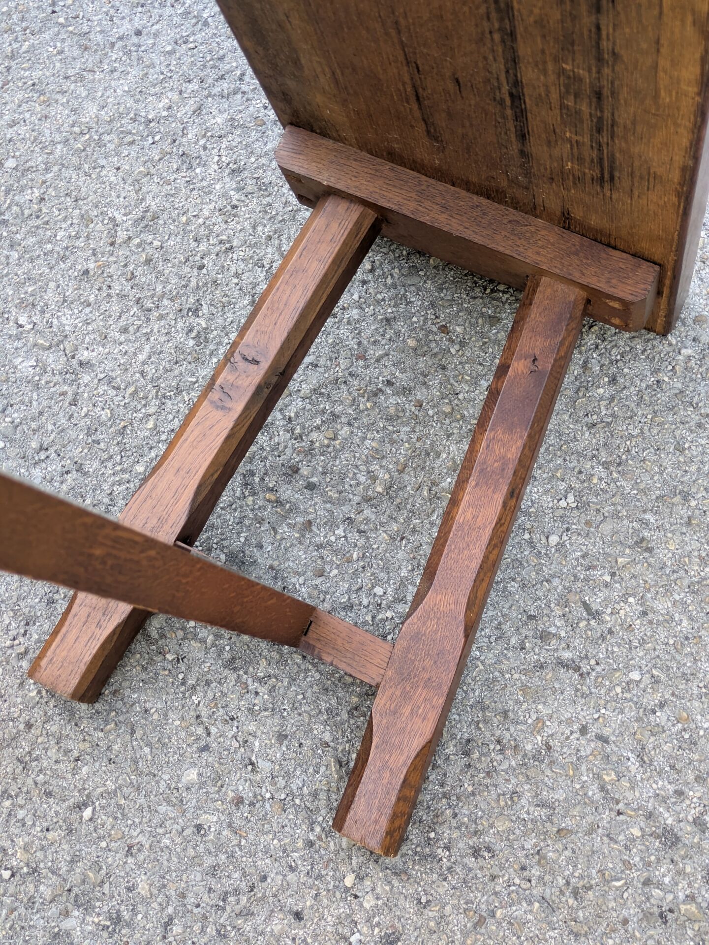 Banc rustique en chêne, France, 1970