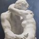 Old silver print, "Rodin's Kiss", 1903, 18 x 24 cm