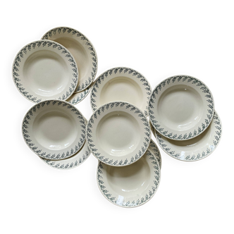 Assiettes creuses en terre de fer Choisy le Roi modèle 1212