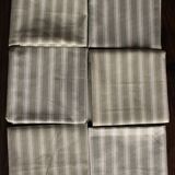 6 vintage striped mattress ticking napkins
