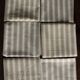 6 serviettes de table Toile à Matelas ancienne rayures