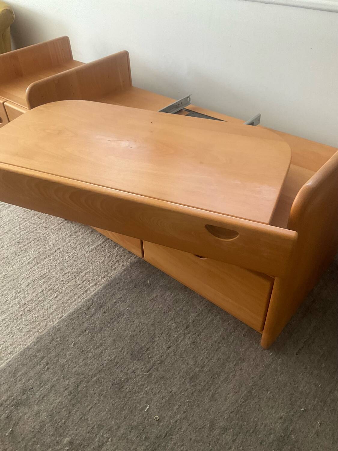 Danish TV cabinet in solid beech from the 70s-80s