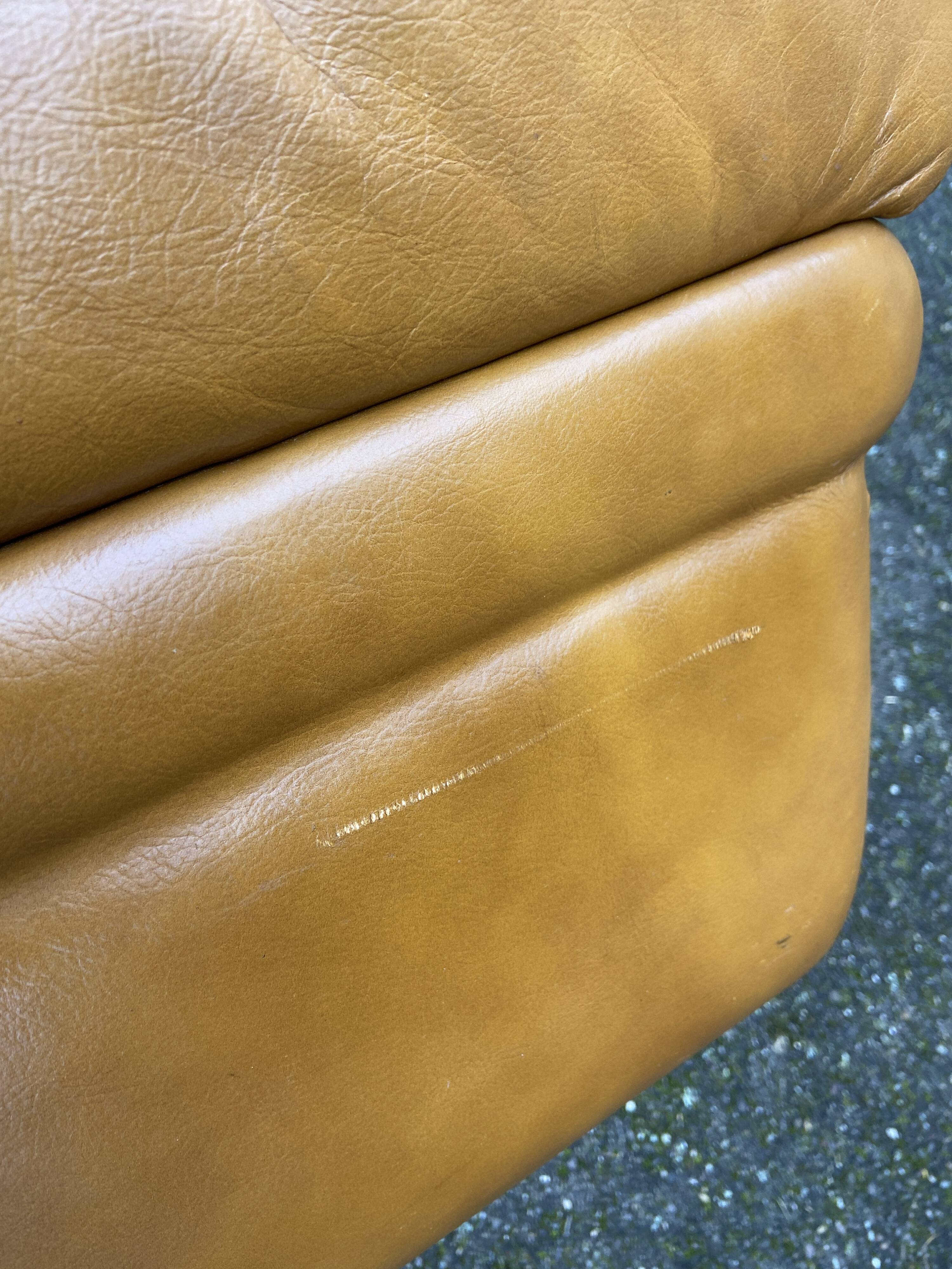 Vintage 1970s beka club leather lounge chair