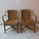 2 rattan armchairs for children