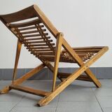 Children's lounge chair in bamboo & beech vintage 1950