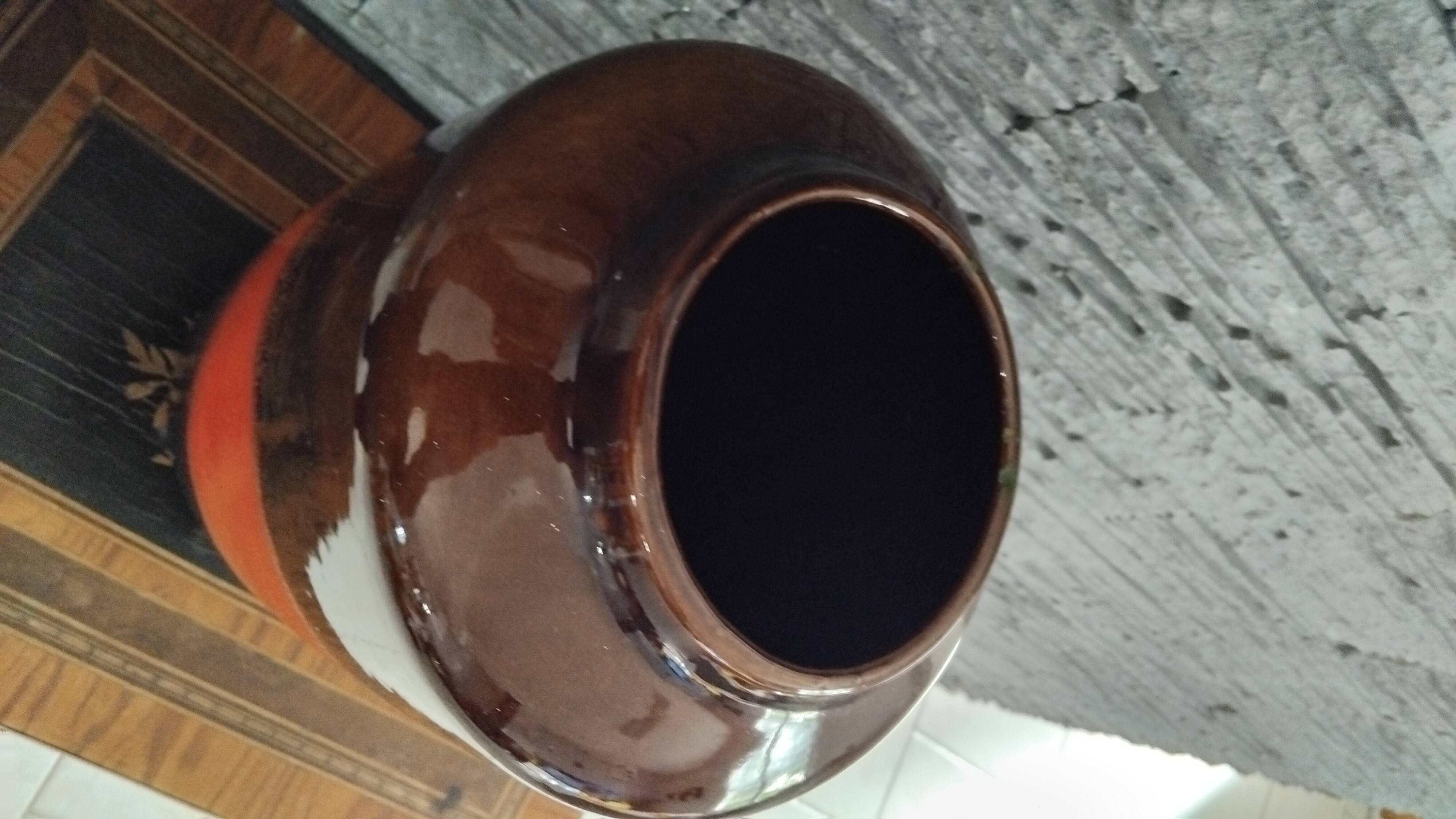 Large vintage earthenware vase from the 70s, Germany