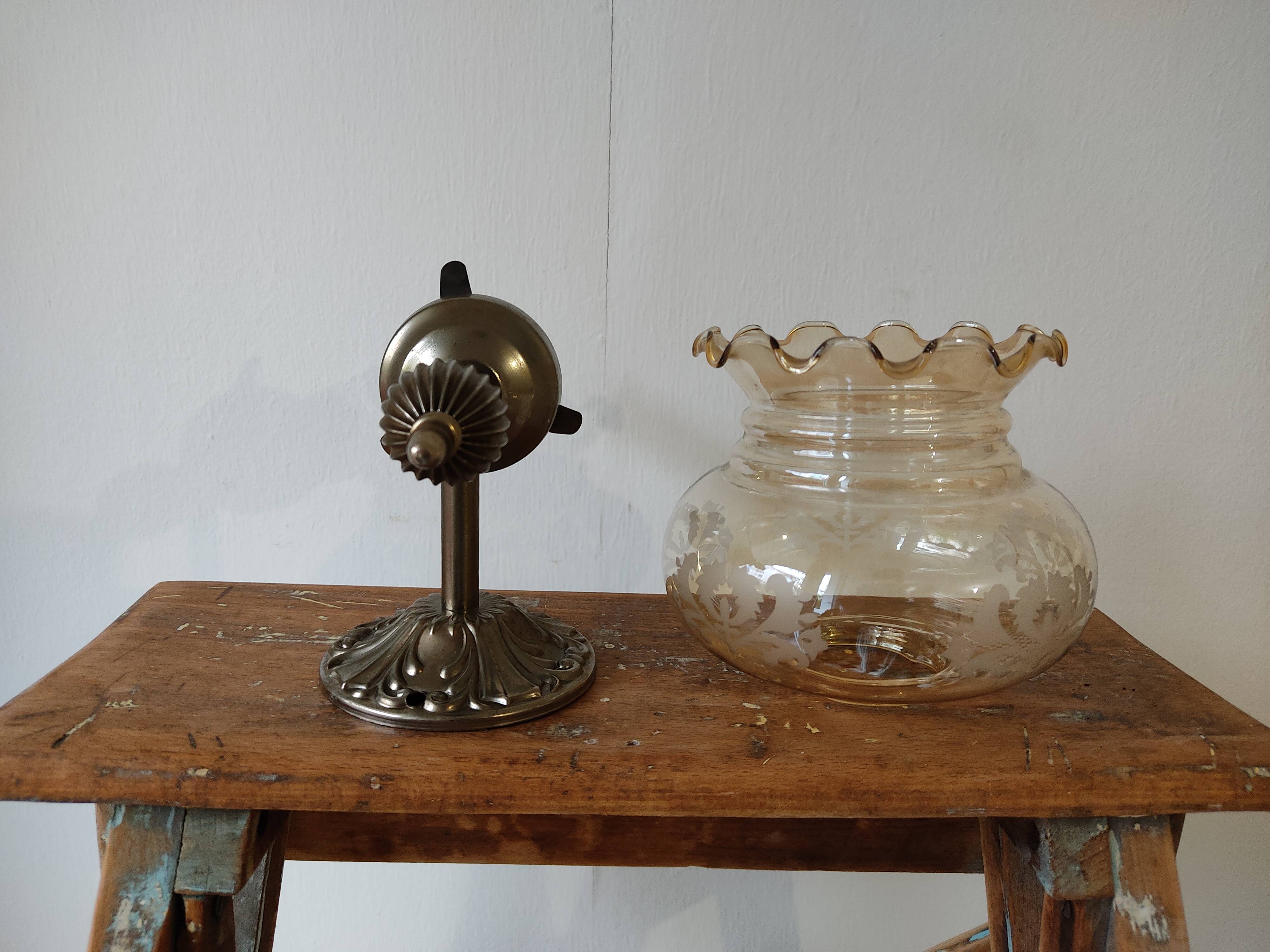 Vintage glass wall lamp