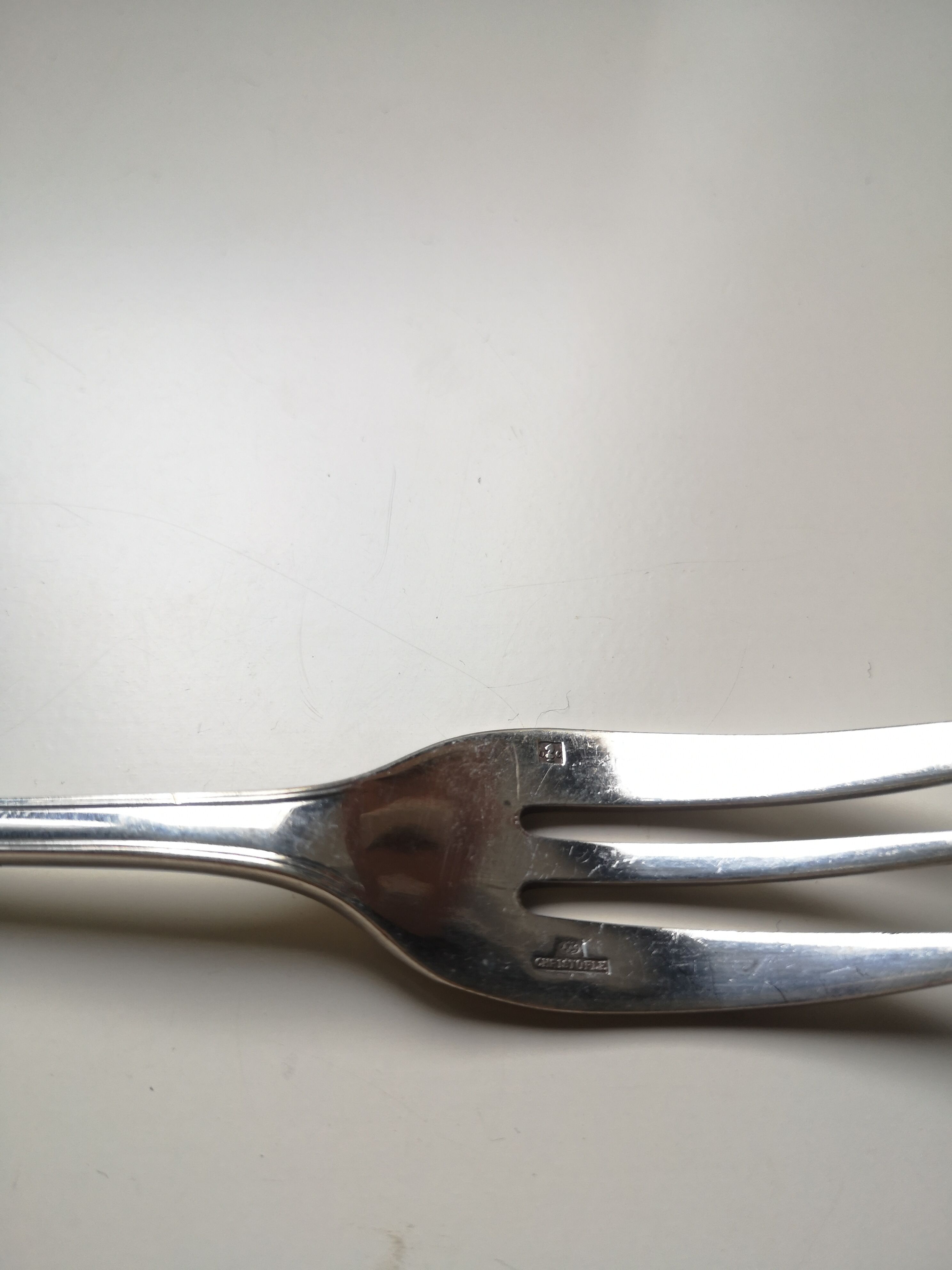 Old Christofle Model Boreal Art Deco by Luc Lanel 8 forks with desserts