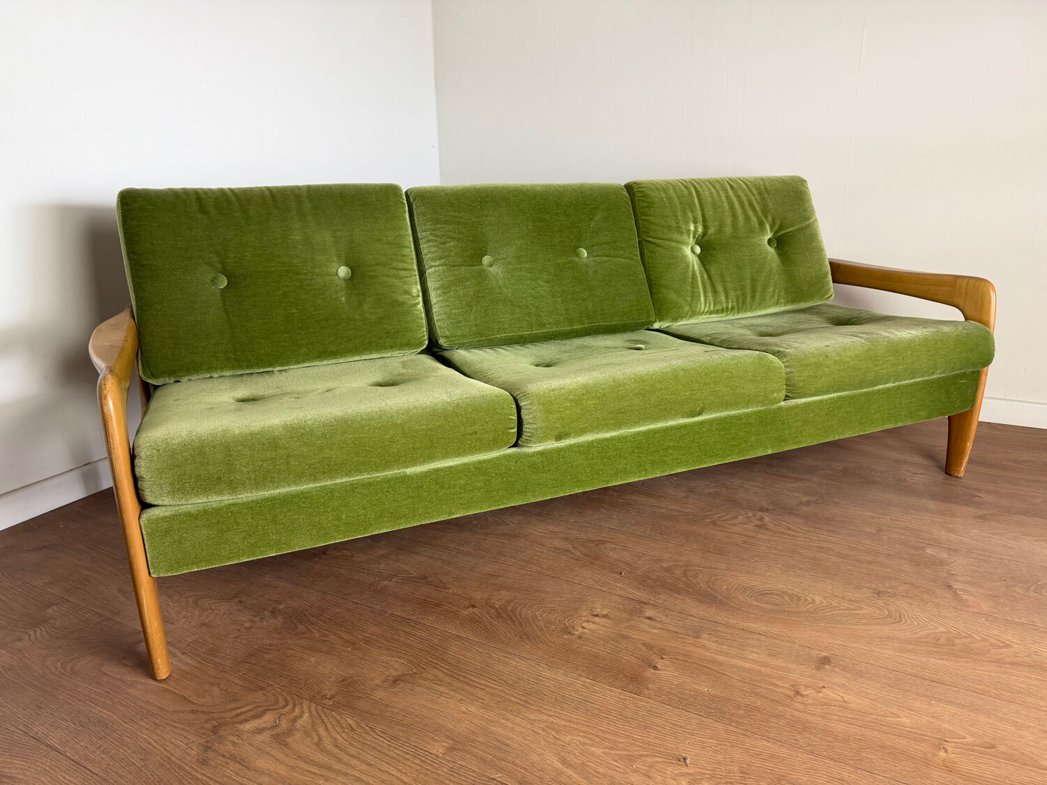 Vintage 3-seater convertible sofa – Eugen Schmidt / Soloform style