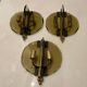 Italian Smoked Cut Glass Wall Lights, Set of 3