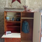 Multifunction teak cabinet