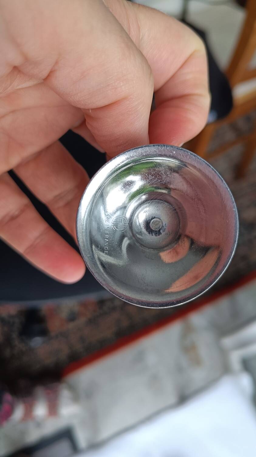 A set of 3 egg cups by Guy Degrenne.