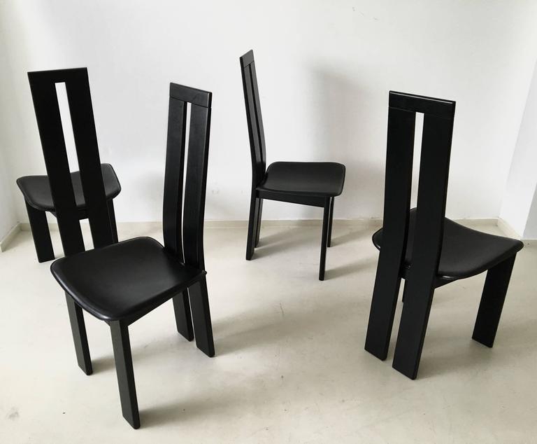 Set of four chairs by Pietro Constantini to Ello, Italy, 1970s