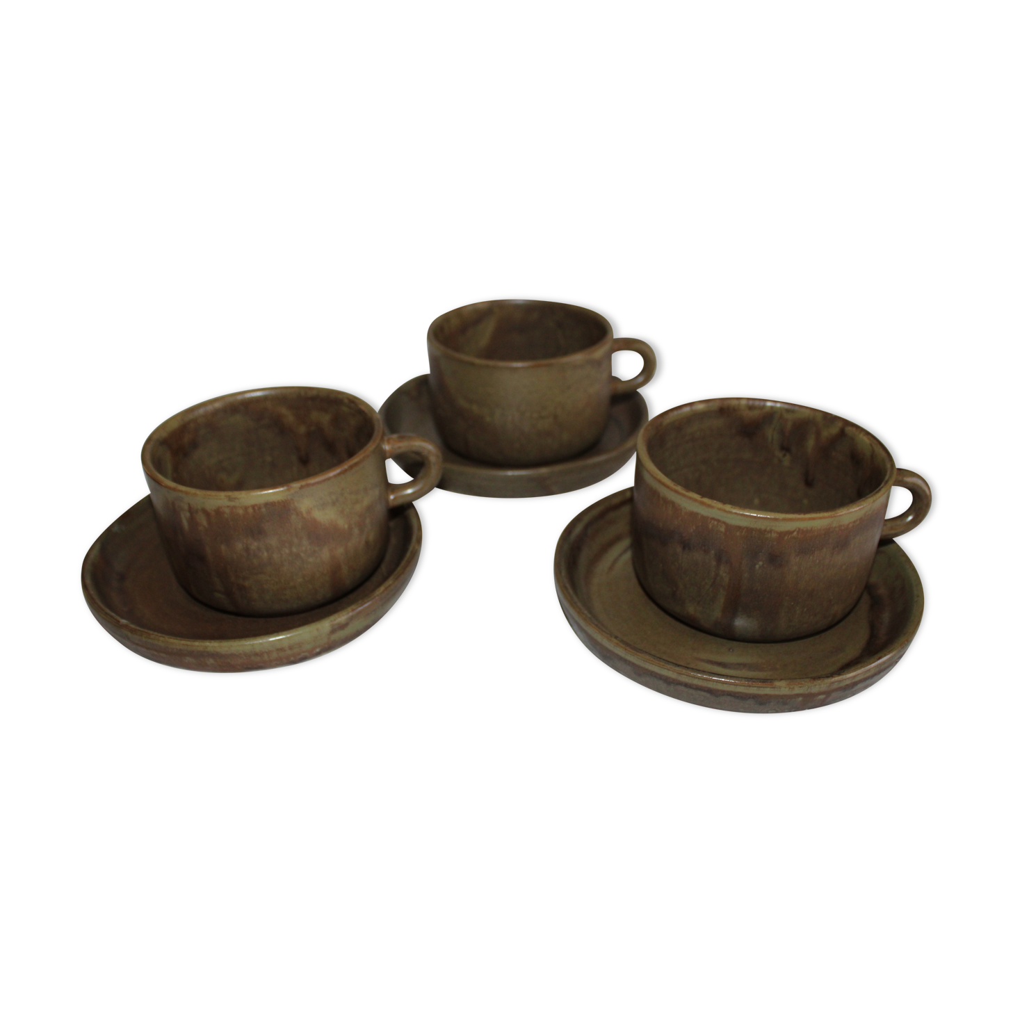Lot of 3 coffee cups or sandstone tea
