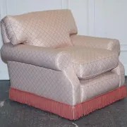 Country House Armchair and Ottoman Set, England