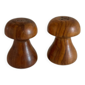 Vintage wooden salt and pepper shaker set