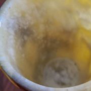 Yellow glass vase