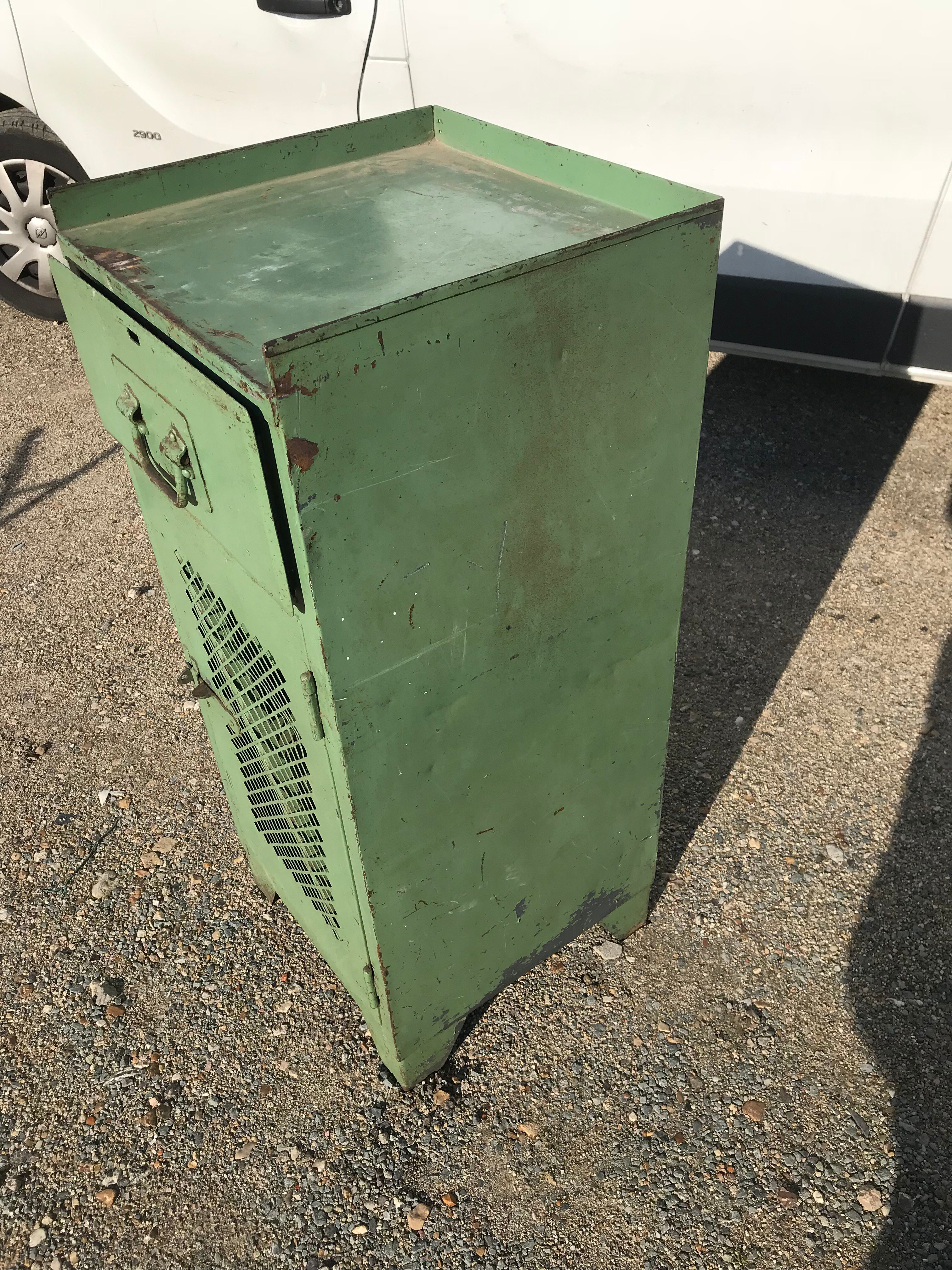 Green metal industrial furniture
