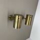 set of 2 minimalist Brass hole pattern "downlight" wall Light Spots, Italy