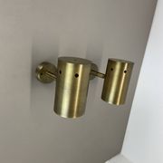 set of 2 minimalist Brass hole pattern "downlight" wall Light Spots, Italy