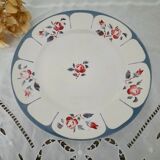 Old flat plates mismatched in earthenware