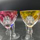 6 colored crystal port glass