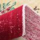 Ruby Red Vintage Floral Turkish Rug, Handmade Wool Carpet, 202x309 Cm