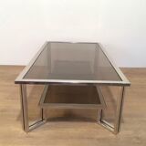 Chrome designer coffee table