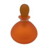Flacon boule en verre et cristal orange