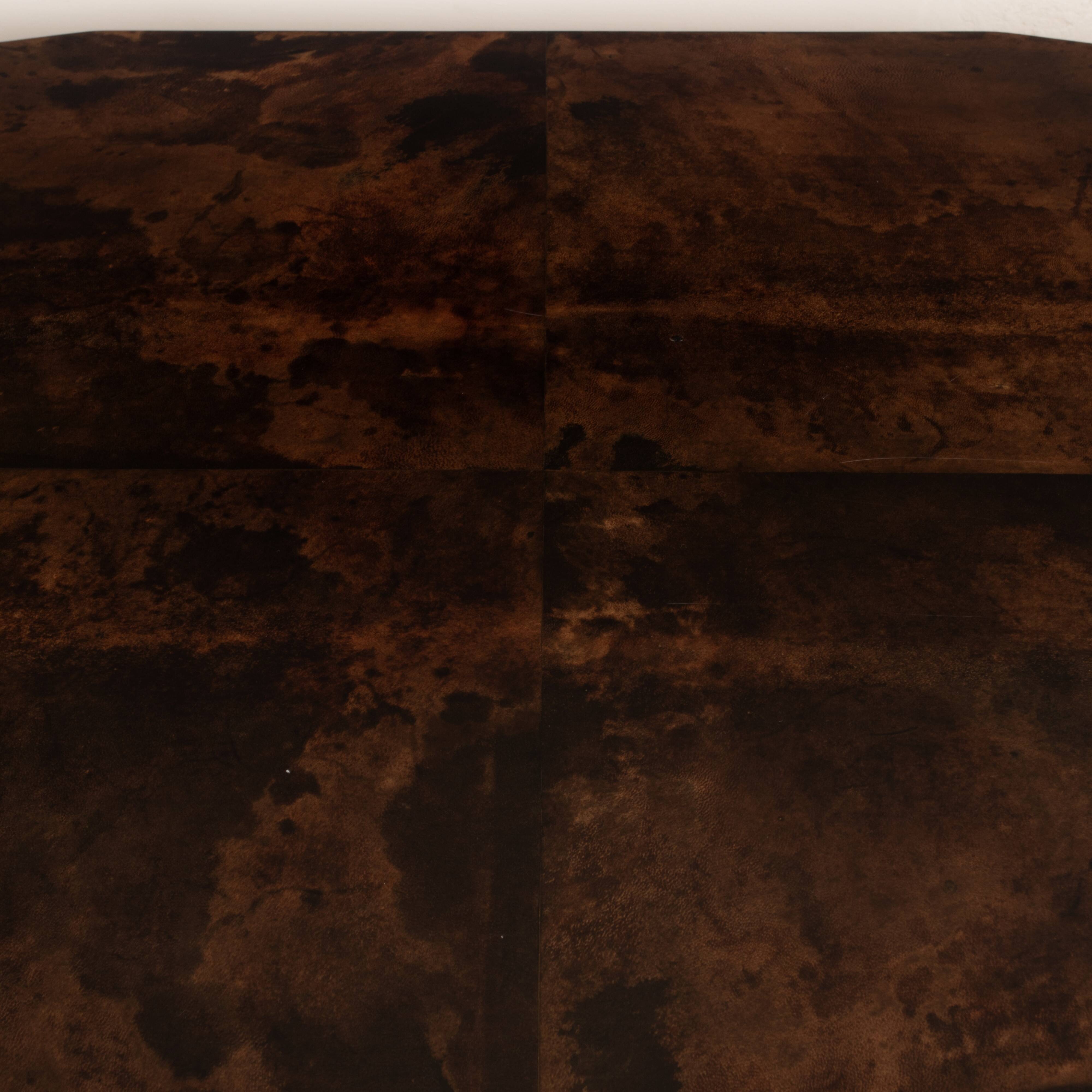 Table à manger Mod. 2007D par Willy Rizzo & Nucci Valsecchi pour Aldo Tura, 1970