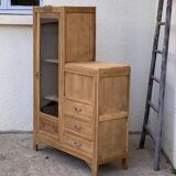 Art Deco asymmetrical glass Parisian wardrobe 1930