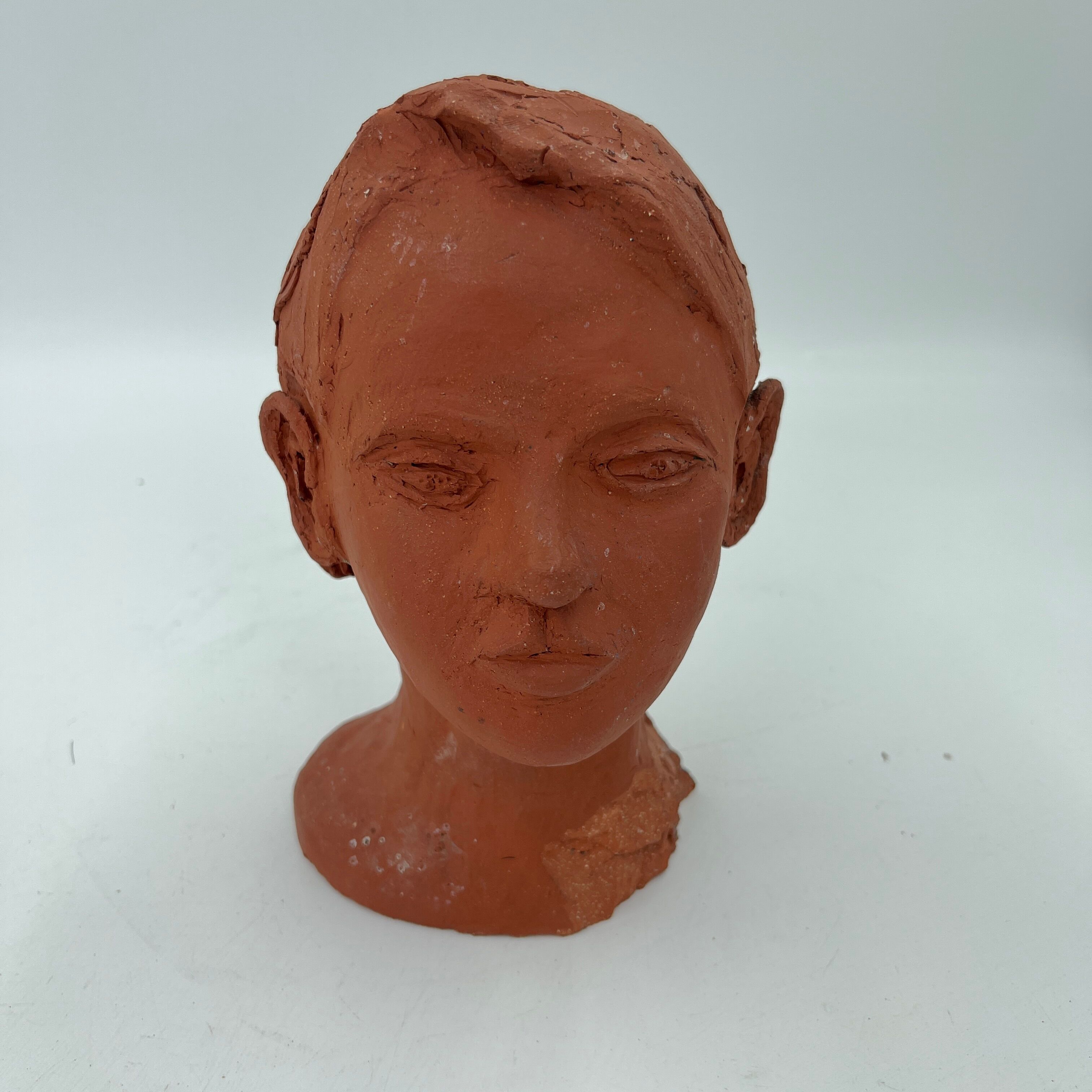 Terracotta child's head