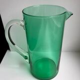 Pichet en verre vert années 70