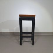 3 x tabourets de construction en chêne années 1960