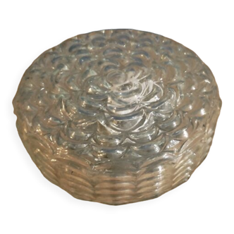 Plafonnier applique globe verre pétales support métal  dp 1222344