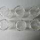 Set of 6 whiskey glasses, bubbled décor, BP, 70s