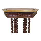 French Walnut Plant Table On Twisted Legs, Circa 1880
