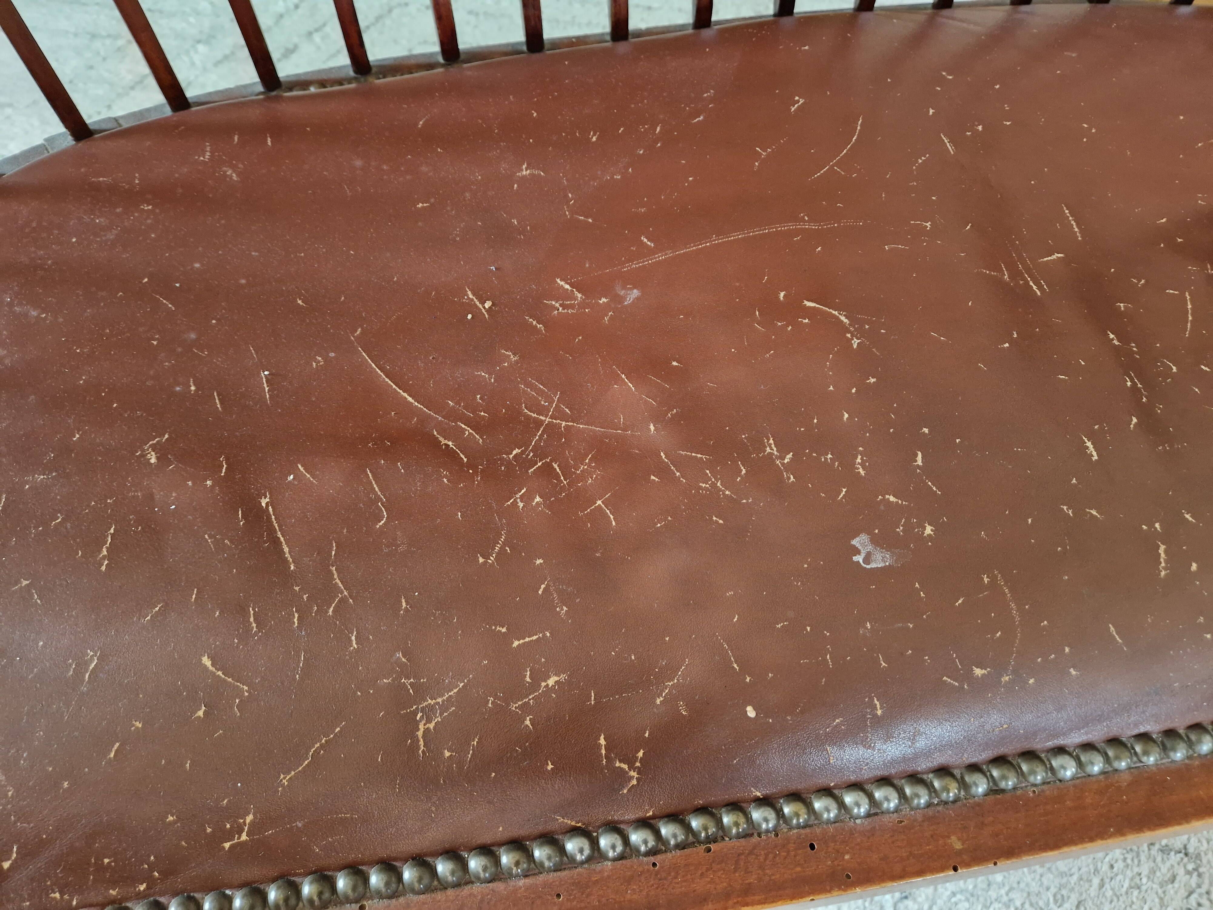 Small Art Deco bench and armchairs in beech, 1930s