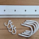 Large patère Kartell made in Italy vintage white plastic