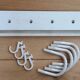 Large patère Kartell made in Italy vintage white plastic