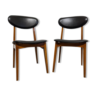Pair of modernist Scandinavian chairs from the 60s