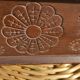 Old artisanal box in carved wood made of French (Brittany)
